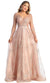 Beaded Sheer Evening Dress - May Queen RQ7958