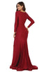 Ruched Sheath Evening Dress with Deep V-neckline - May Queen MQ1530