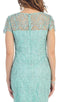 Short Sleeve Illusion Lace Sheath Formal Dress - May Queen