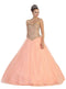 Strapless Sweetheart Gilded Quinceanera Ballgown - May Queen LK-74