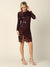 Long Sleeve Sequins Cocktail Dress