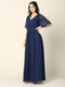 Flutter Sleeve Long Mother of the Bride Dress