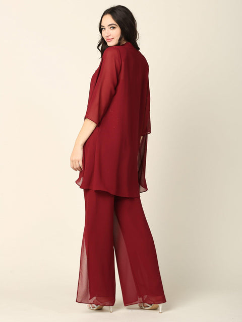 Mother of the Bride and Groom Formal Jacket Pant Suit