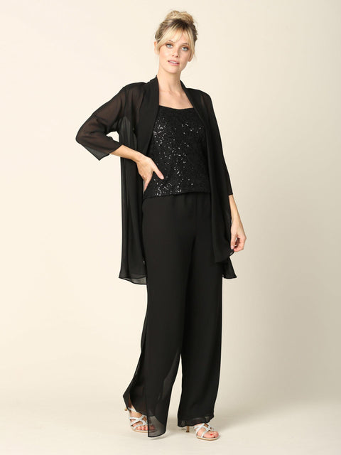 Mother of the Bride and Groom Formal Jacket Pant Suit
