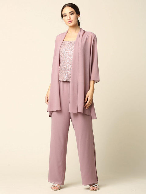 Mother of the Bride and Groom Formal Jacket Pant Suit