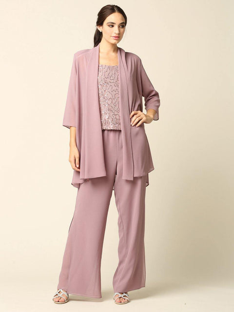 Mother of the Bride and Groom Formal Jacket Pant Suit