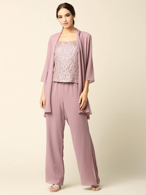 Mother of the Bride and Groom Formal Jacket Pant Suit