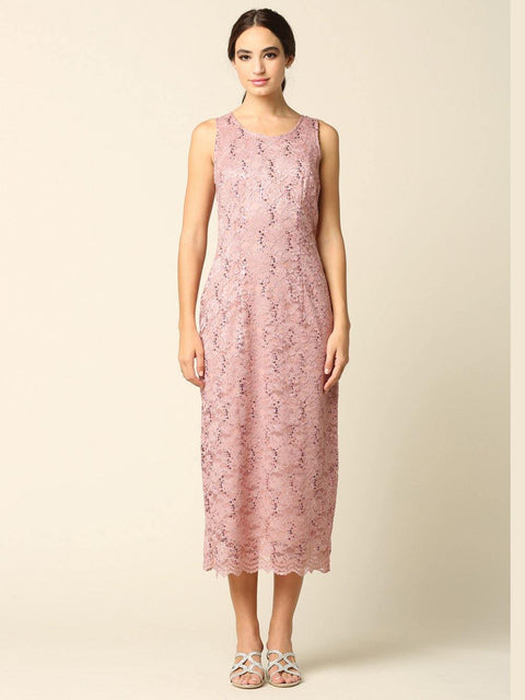Mother of the Bride and Groom Formal Lace Jacket Dress