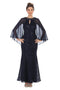 Mother of the Bride and Groom  Formal Cape Dress
