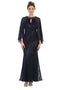 Mother of the Bride and Groom  Formal Cape Dress
