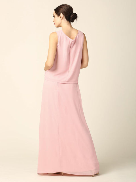 Long Formal Jacket Dress for the Mother of the Bride