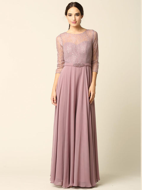 Mother of the Bride and Groom  Formal Lace Chiffon Dress