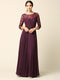 Mother of the Bride and Groom  Formal Lace Chiffon Dress