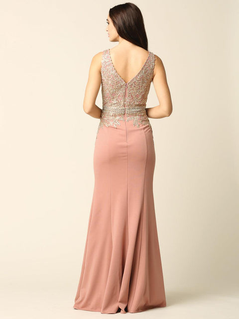 Mother of the Bride And Groom Long Formal Sleeveless Dress
