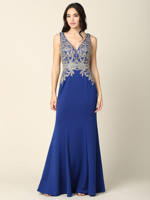 Mother of the Bride And Groom Long Formal Sleeveless Dress