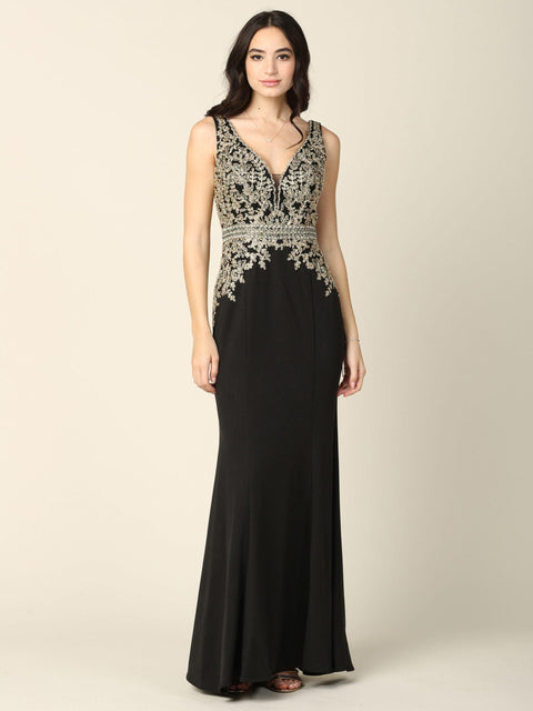 Mother of the Bride And Groom Long Formal Sleeveless Dress