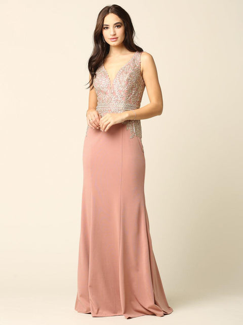 Mother of the Bride And Groom Long Formal Sleeveless Dress
