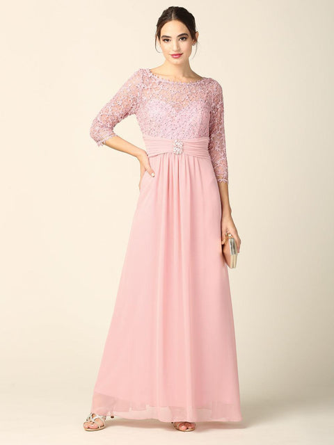Mother of the Bride Long Sleeve Formal Long Dress Sale by Eva Fashion
