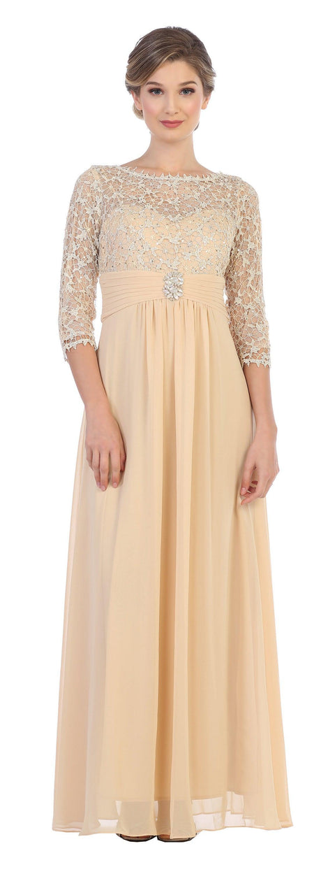 Mother of the Bride Long Sleeve Formal Long Dress Sale by Eva Fashion – alternate view 2