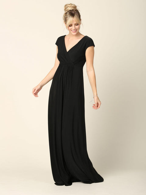 Mother of the Bride V Neck Long Formal Dress Sale by Eva Fashion