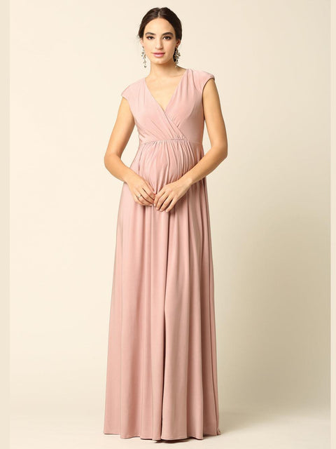Mother of the Bride V Neck Long Formal Dress Sale by Eva Fashion – alternate view 2