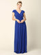 V Neck Long Formal Mother of the Bride  Dress