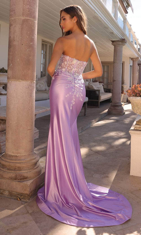 Nox Anabel C1346 - Sequin Embellished Strapless Prom Evening Gown