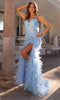 Nox Anabel C1413 - Feathered Sheath Prom Dress