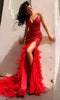 Nox Anabel C1422 - Feathered Trumpet Prom Dress