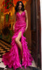 Nox Anabel C1422 - Feathered Trumpet Prom Dress