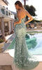 Nox Anabel C1458 - Paillette Deep V-Neck Prom Dress