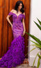 Nox Anabel C1461 - Rhinestone Plunging Neck Prom Gown