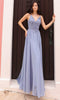 Nox Anabel C1462 - Floral Embroidered V-Neck Prom Dress