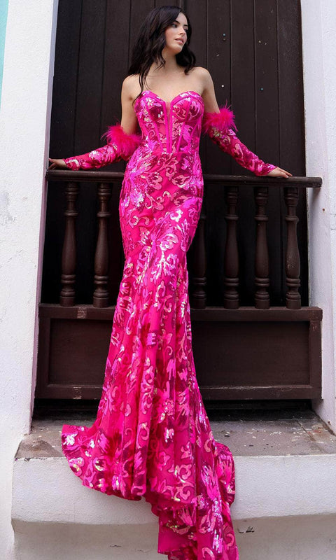 Nox Anabel D1269 - Sequin Corset Prom Dress