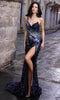 Nox Anabel E1280 - Allover Sequin One Shoulder Prom Dress