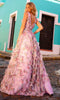 Nox Anabel E1445 - Floral Print Ruffles Prom Dress