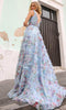 Nox Anabel E1445 - Floral Print Ruffles Prom Dress