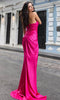 Nox Anabel F1380 - Draped Slit Prom Dress