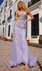 Nox Anabel G1258 - Foliage Embroidery Mermaid Evening Dress