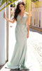 Nox Anabel G1364 - Plunging Applique Prom Dress