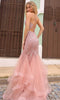 Nox Anabel G1368 - Floral Appliqued Sleeveless Prom Dress