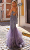 Nox Anabel G1368 - Floral Appliqued Sleeveless Prom Dress