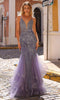 Nox Anabel G1368 - Floral Appliqued Sleeveless Prom Dress