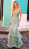 Nox Anabel G1368 - Floral Appliqued Sleeveless Prom Dress