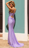 Nox Anabel H1272 - Cutout Back Fringed Slit Prom Dress