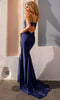 Nox Anabel H1272 - Cutout Back Fringed Slit Prom Dress