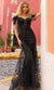 Nox Anabel L1255 - Feathered Off Shoulder Prom Dress