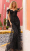 Nox Anabel L1255 - Feathered Off Shoulder Prom Dress