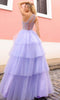 Nox Anabel P1400 - One Sleeve Sheer Corset Prom Gown