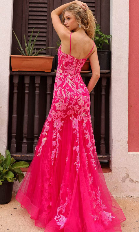 Nox Anabel Q1390 - Sheer Corset Prom Dress